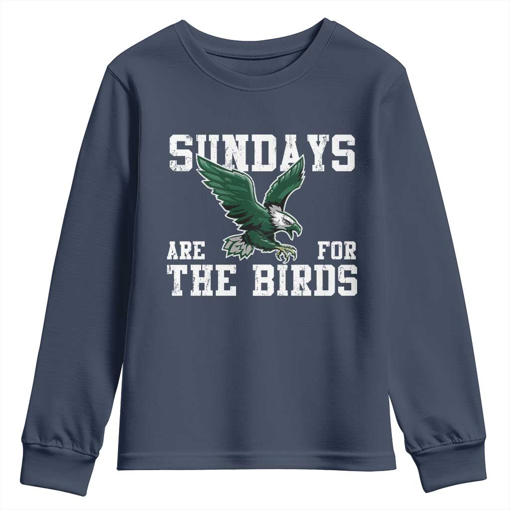 Funny Sundays Are For The Bird Youth Sweatshirt American Football Lovers TS11 Navy Print Your Wear