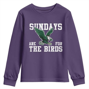 Funny Sundays Are For The Bird Youth Sweatshirt American Football Lovers TS11 Purple Print Your Wear