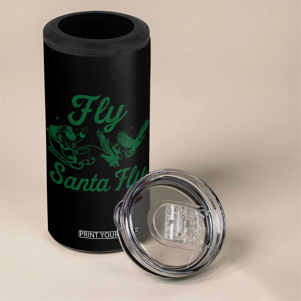 Funny Fly Santa Fly 4 in 1 Can Cooler Tumbler Christmas Football PFE TS11 Print Your Wear