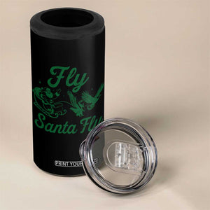 Funny Fly Santa Fly 4 in 1 Can Cooler Tumbler Christmas Football PFE TS11 Print Your Wear