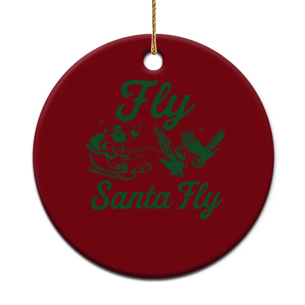 Funny Fly Santa Fly Ceramic Ornament Christmas Football PFE TS11 1pc Red Print Your Wear