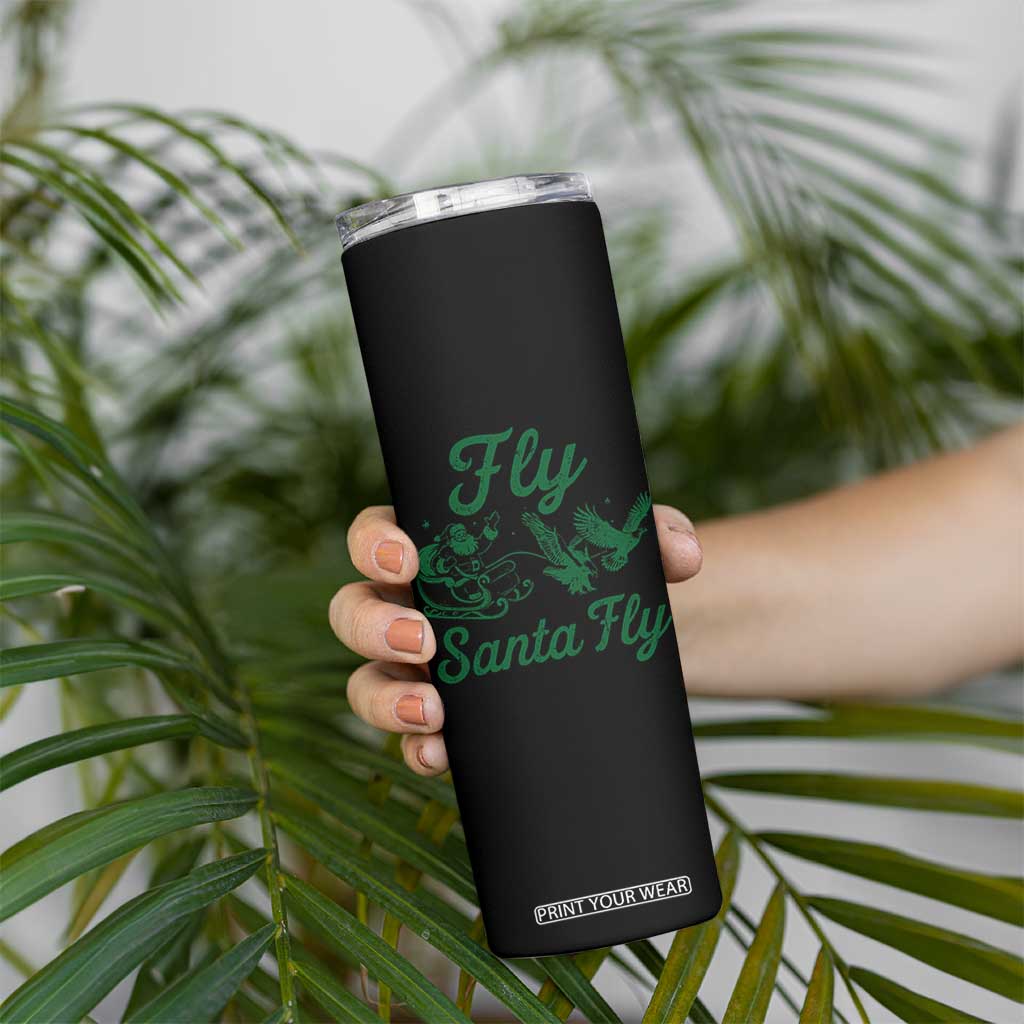 Funny Fly Santa Fly Skinny Tumbler Christmas Football PFE TS11 Print Your Wear