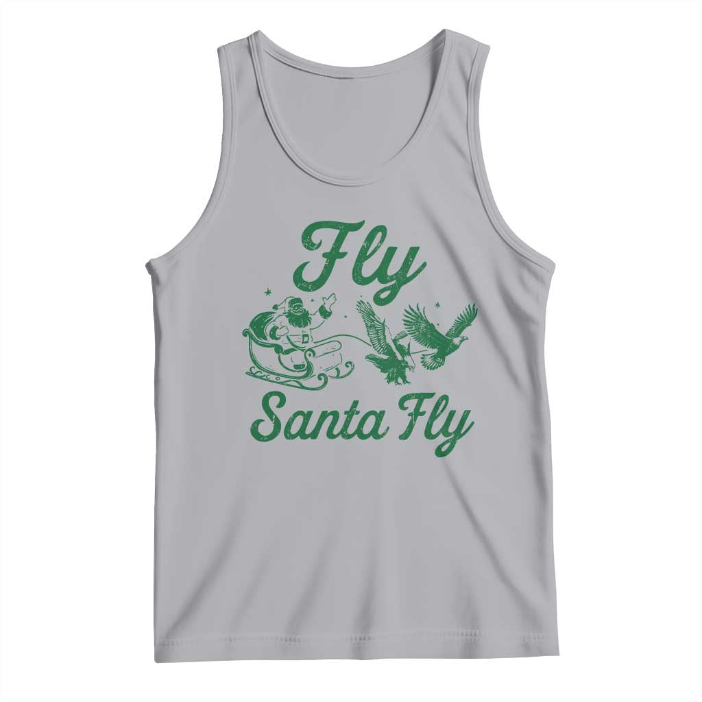 Funny Christmas Philadelphia Fan Tank Top Fly Santa Fly Eagles Philly Pride - Print Your Wear