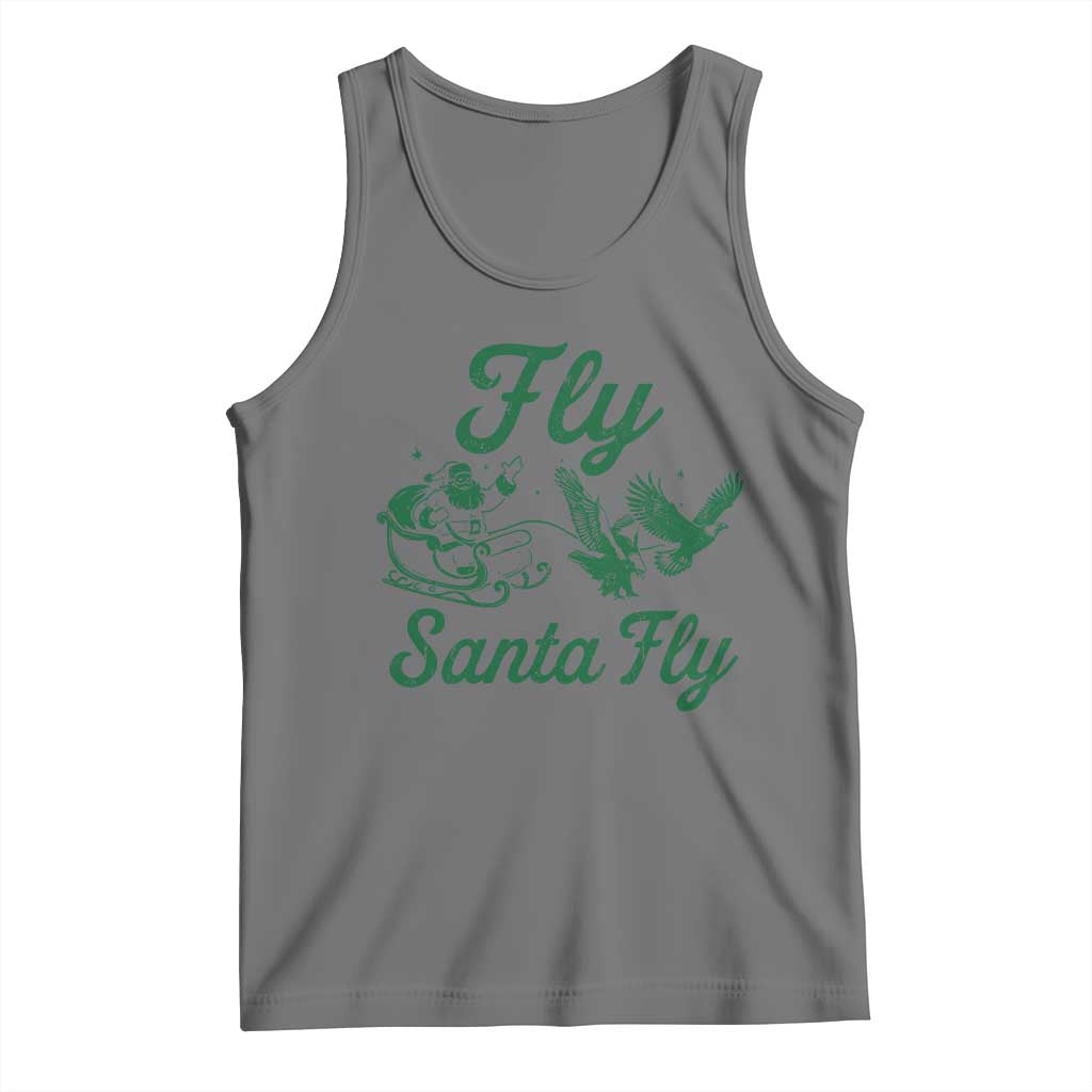 Funny Christmas Philadelphia Fan Tank Top Fly Santa Fly Eagles Philly Pride - Print Your Wear