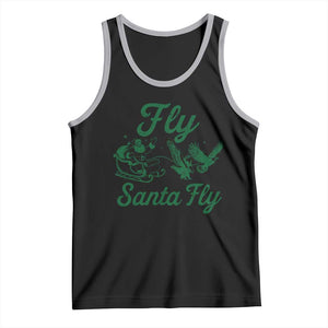 Funny Fly Santa Fly Tank Top Christmas Football PFE TS11 Black Athletic Heather Print Your Wear