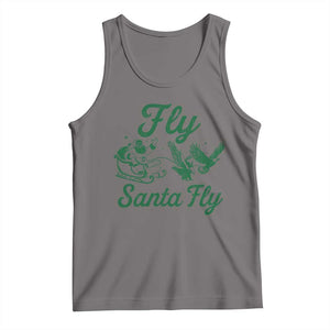 Funny Fly Santa Fly Tank Top Christmas Football PFE TS11 Deep Heather Print Your Wear