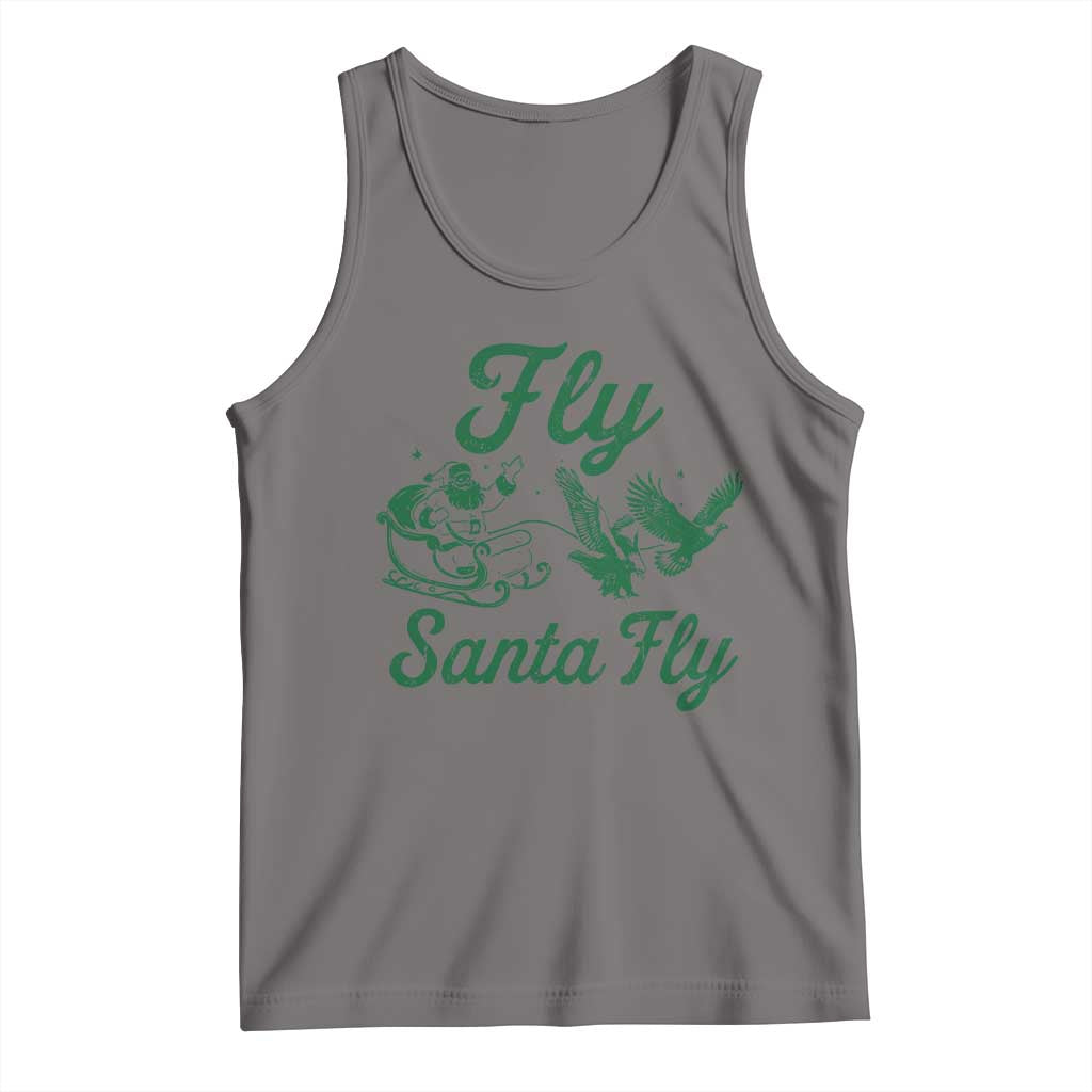 Funny Christmas Philadelphia Fan Tank Top Fly Santa Fly Eagles Philly Pride - Print Your Wear