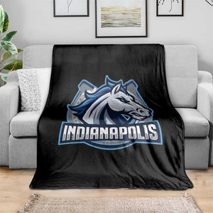IFC Game Day Throw Blanket Blue Football Lover Equine Shoe TS11 Print Your Wear