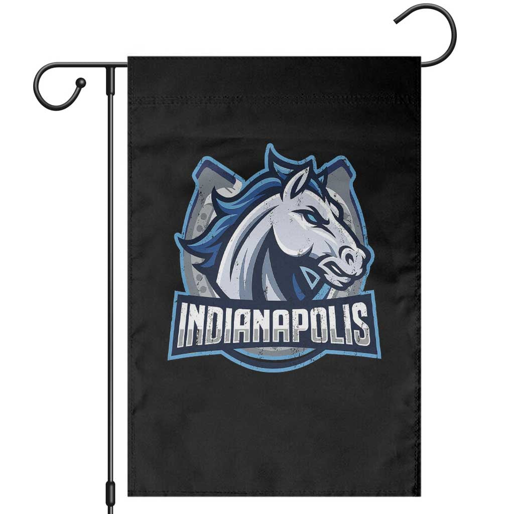 IFC Game Day Garden Flag Blue Football Lover Equine Shoe TS11 Black Print Your Wear