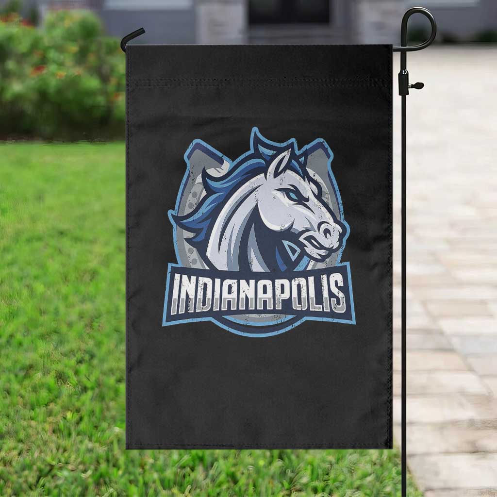 IFC Game Day Garden Flag Blue Football Lover Equine Shoe TS11 Print Your Wear