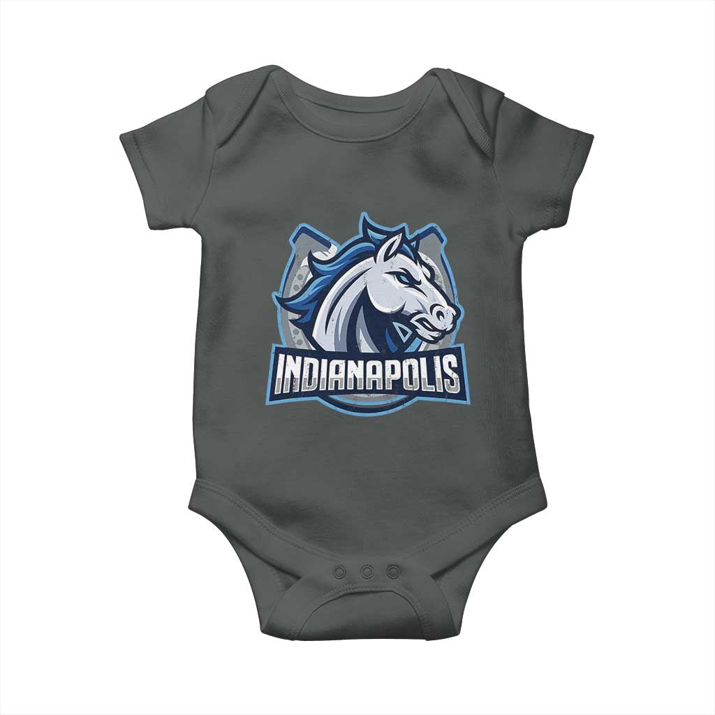 IFC Game Day Baby Onesie Blue Football Lover Equine Shoe TS11 Dark Heather Print Your Wear