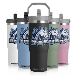 IFC Game Day Flip Straw Tumbler Blue Football Lover Equine Shoe TS11 Print Your Wear