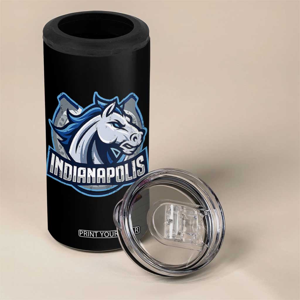 IFC Game Day 4 in 1 Can Cooler Tumbler Blue Football Lover Equine Shoe TS11 Print Your Wear