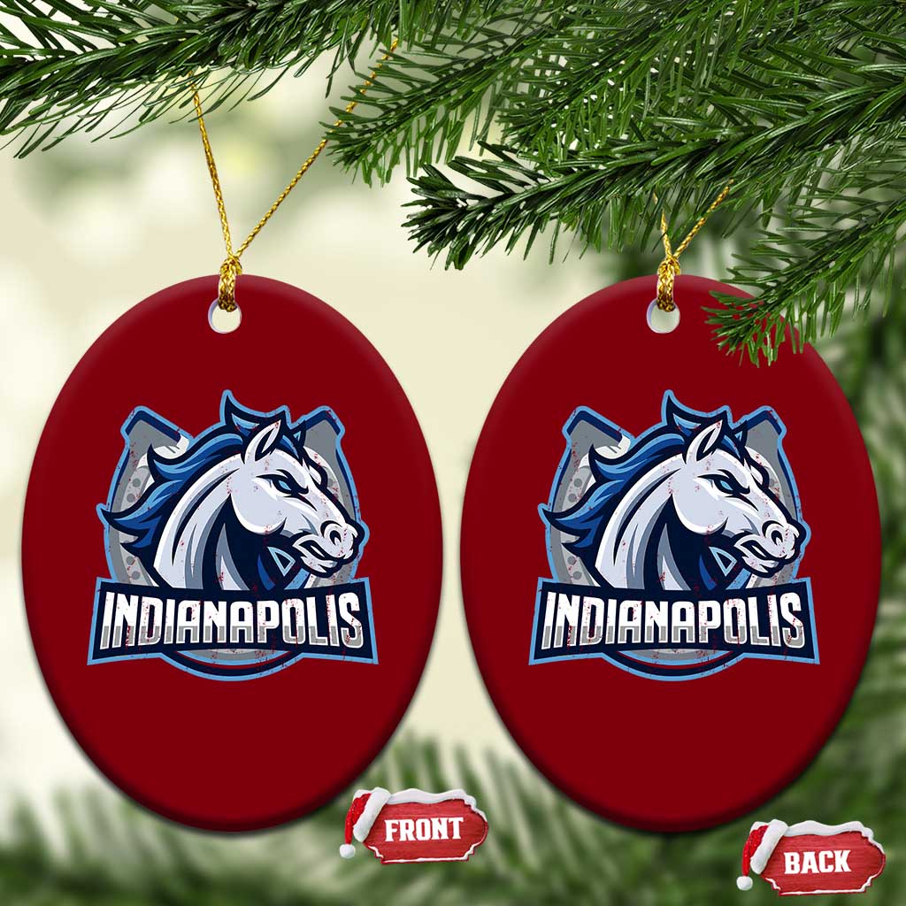 IFC Game Day Ceramic Ornament Blue Football Lover Equine Shoe TS11 Print Your Wear