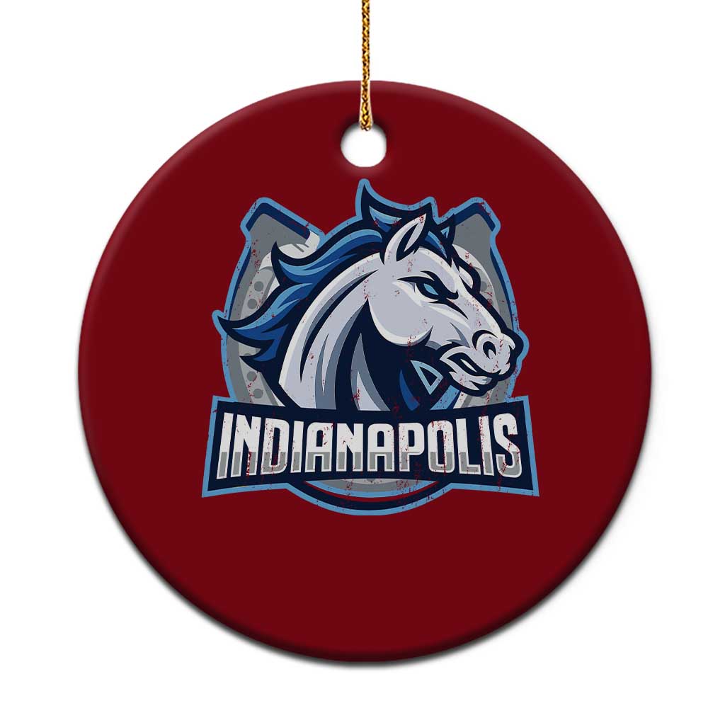 IFC Game Day Ceramic Ornament Blue Football Lover Equine Shoe TS11 1pc Red Print Your Wear