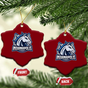 IFC Game Day Ceramic Ornament Blue Football Lover Equine Shoe TS11 Print Your Wear