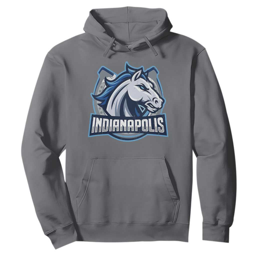 IFC Game Day Hoodie Blue Football Lover Equine Shoe TS11 Charcoal Print Your Wear