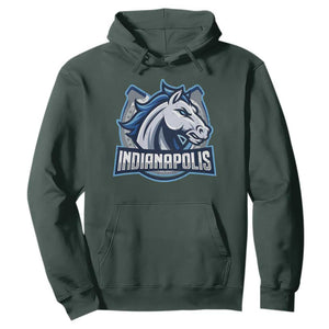 IFC Game Day Hoodie Blue Football Lover Equine Shoe TS11 Dark Forest Green Print Your Wear