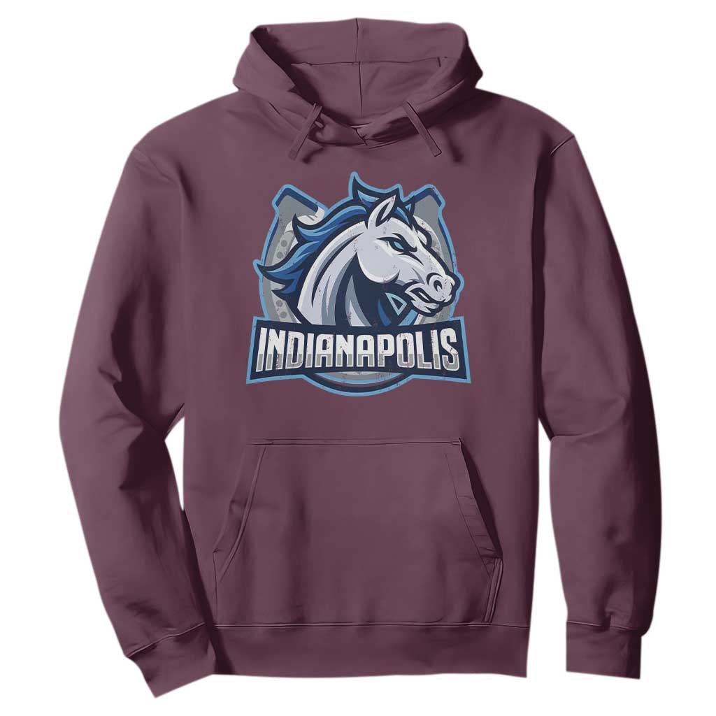 IFC Game Day Hoodie Blue Football Lover Equine Shoe TS11 Maroon Print Your Wear