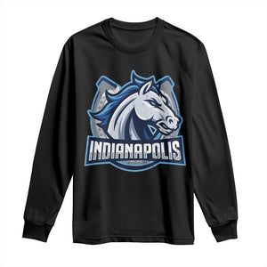 IFC Game Day Long Sleeve Shirt Blue Football Lover Equine Shoe TS11 Black Print Your Wear