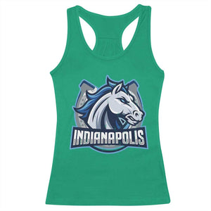 IFC Game Day Racerback Tank Top Blue Football Lover Equine Shoe TS11 Irish Green Print Your Wear