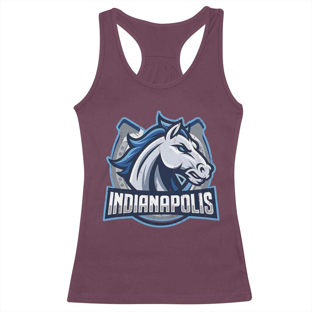 IFC Game Day Racerback Tank Top Blue Football Lover Equine Shoe TS11 Maroon Print Your Wear