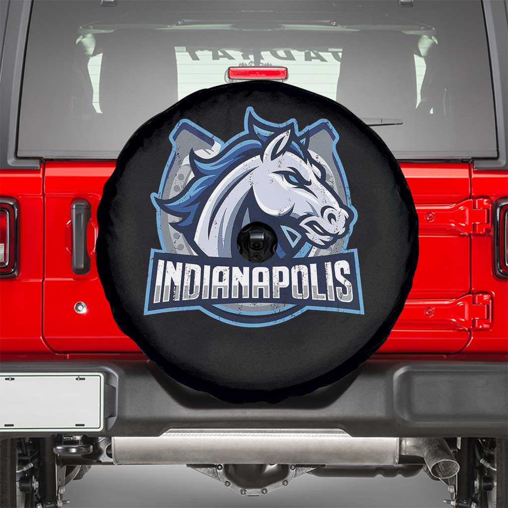 IFC Game Day Spare Tire Cover Blue Football Lover Equine Shoe TS11 Black Print Your Wear