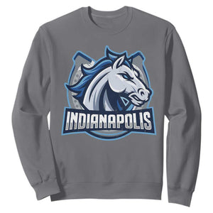 IFC Game Day Sweatshirt Blue Football Lover Equine Shoe TS11 Charcoal Print Your Wear