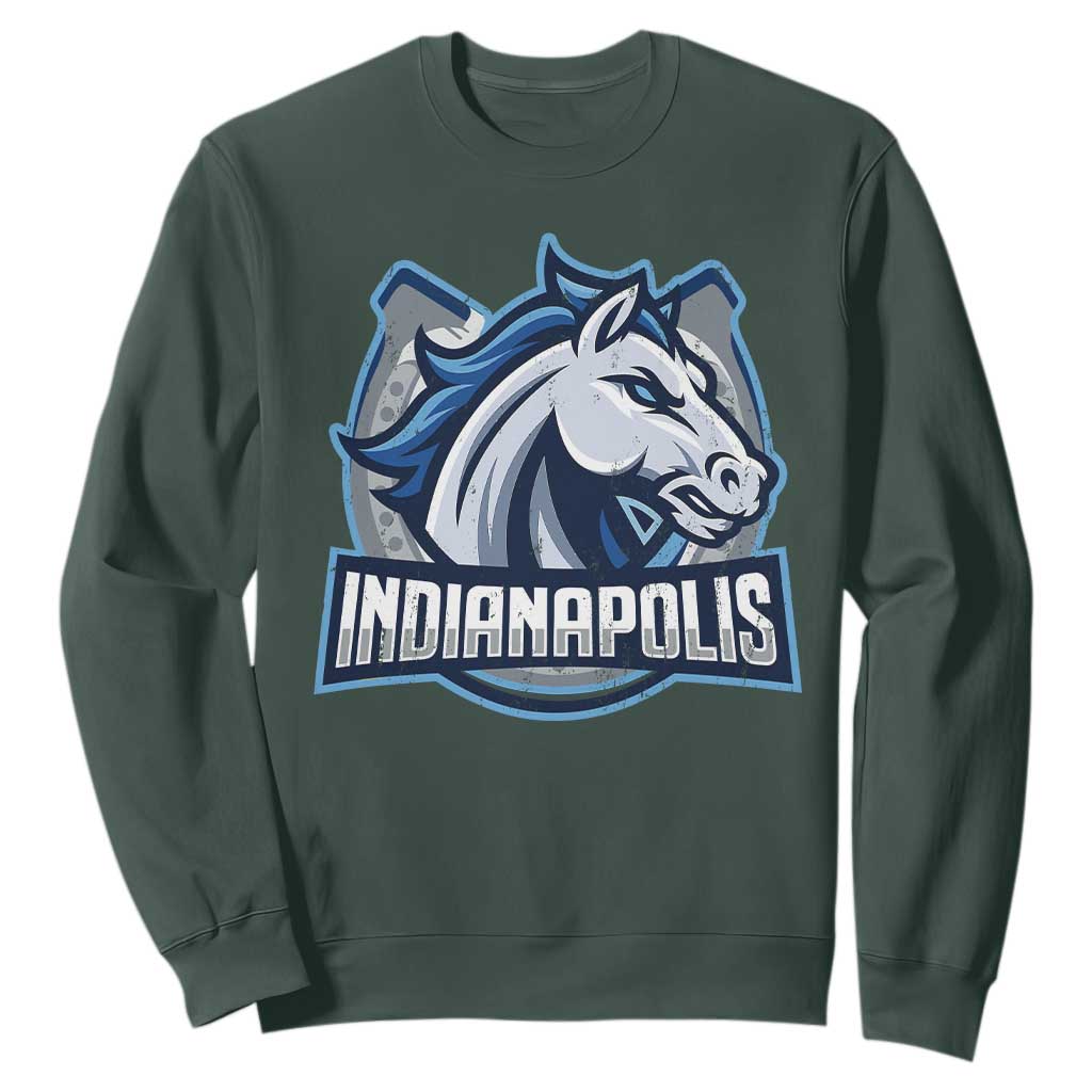 IFC Game Day Sweatshirt Blue Football Lover Equine Shoe TS11 Dark Forest Green Print Your Wear