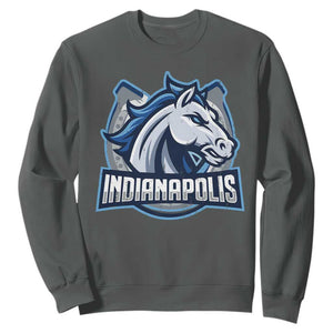 IFC Game Day Sweatshirt Blue Football Lover Equine Shoe TS11 Dark Heather Print Your Wear