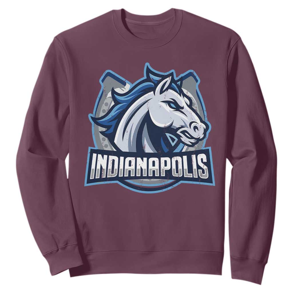 IFC Game Day Sweatshirt Blue Football Lover Equine Shoe TS11 Maroon Print Your Wear