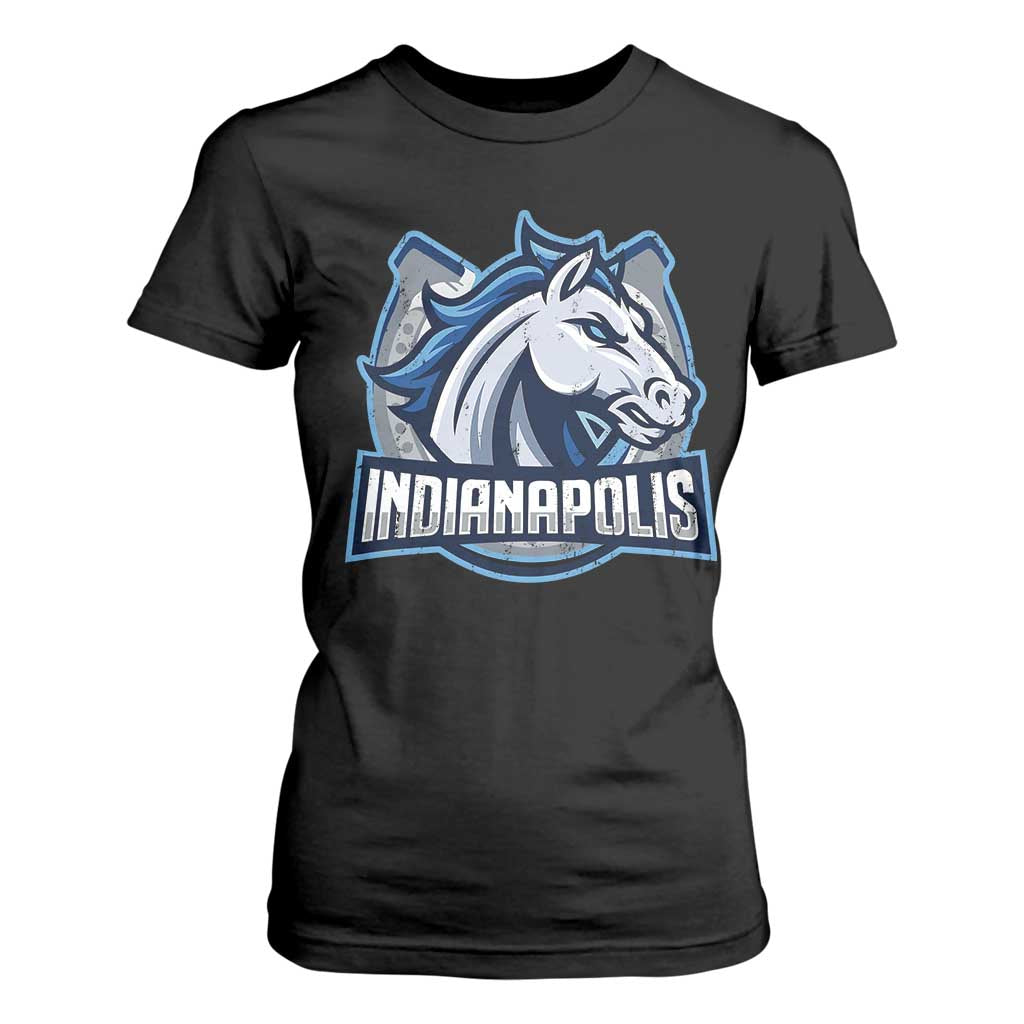 IFC Game Day T Shirt For Women Blue Football Lover Equine Shoe TS11 Black Print Your Wear
