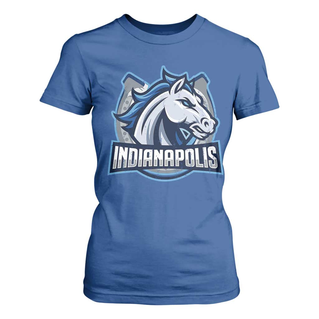 IFC Game Day T Shirt For Women Blue Football Lover Equine Shoe TS11 Royal Blue Print Your Wear