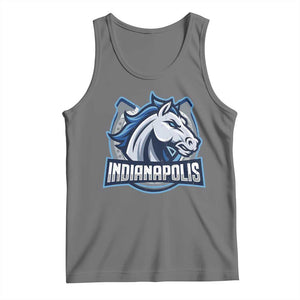 IFC Game Day Tank Top Blue Football Lover Equine Shoe TS11 Black Heather Print Your Wear