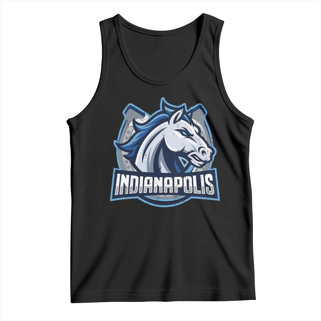IFC Game Day Tank Top Blue Football Lover Equine Shoe TS11 Black Print Your Wear