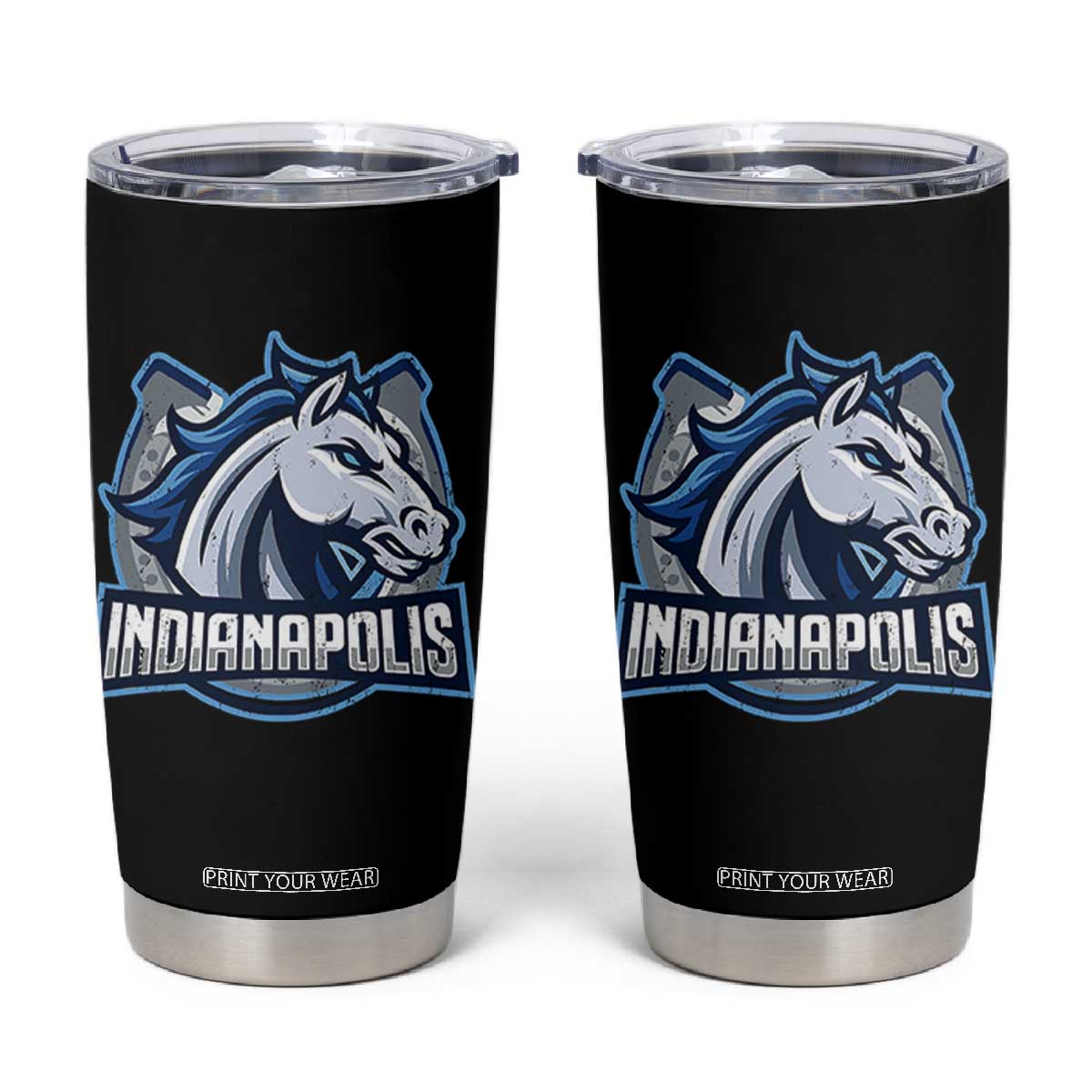 IFC Game Day Tumbler Cup Blue Football Lover Equine Shoe TS11 Black Print Your Wear
