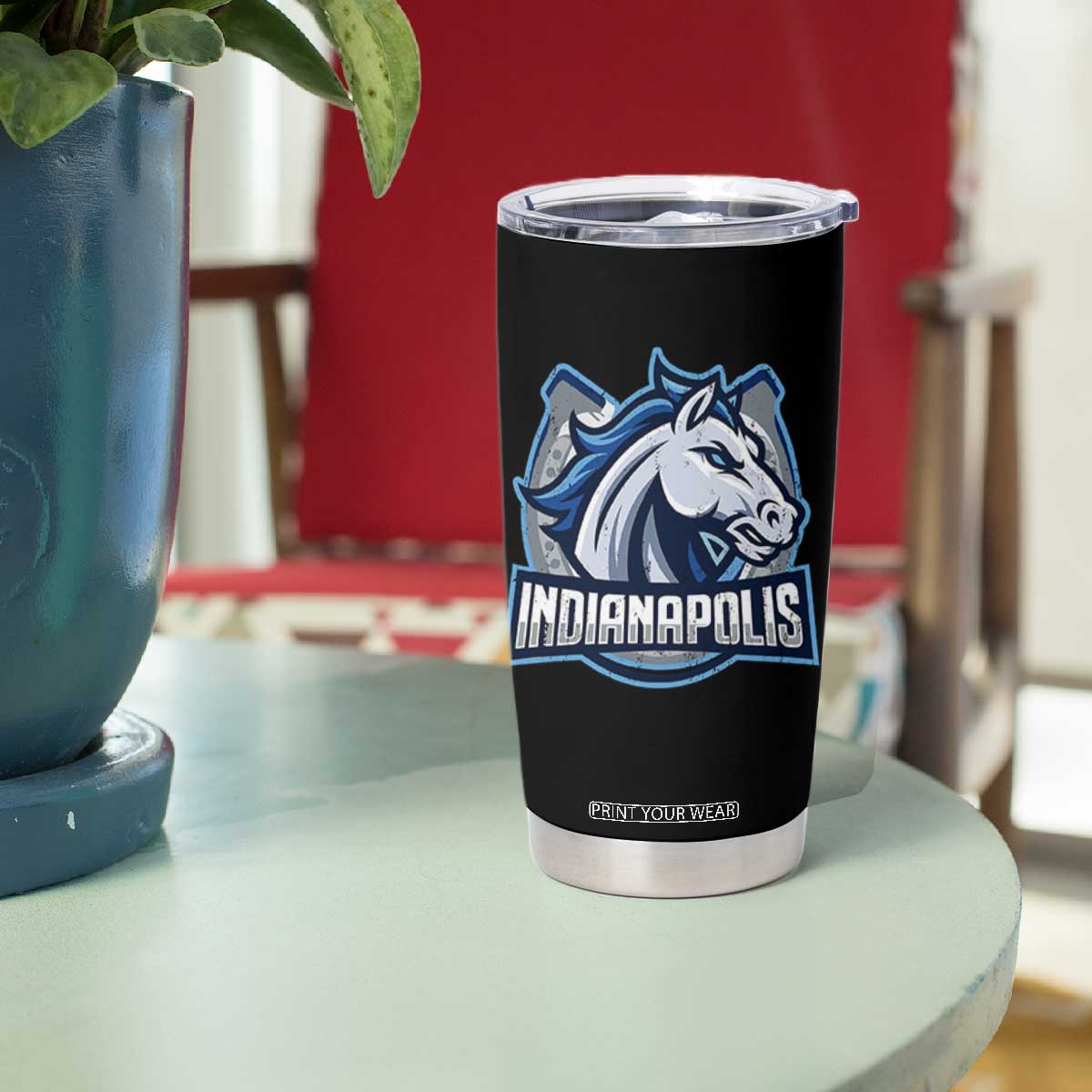 IFC Game Day Tumbler Cup Blue Football Lover Equine Shoe TS11 Print Your Wear