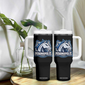 IFC Game Day Tumbler With Handle Blue Football Lover Equine Shoe TS11 Print Your Wear