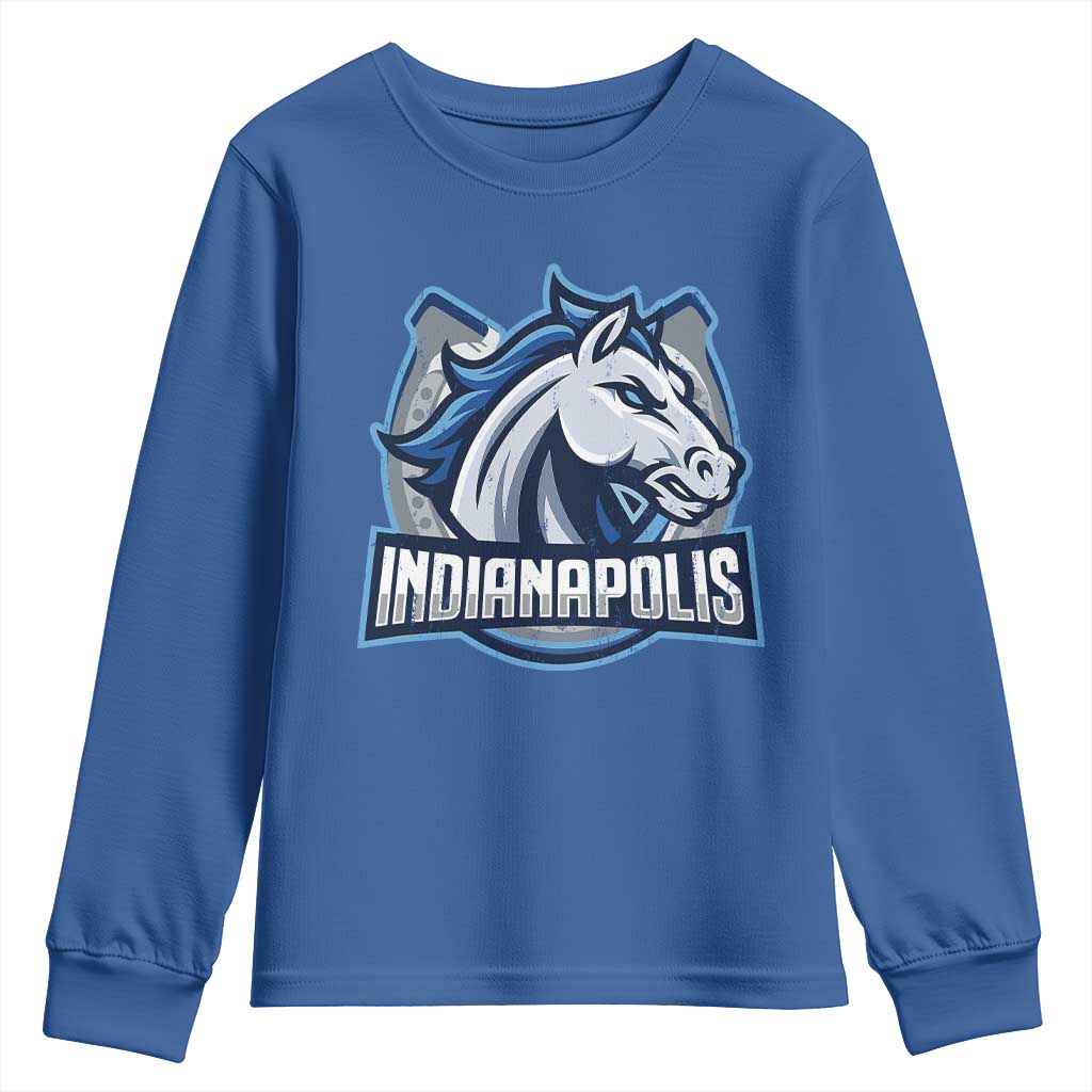 IFC Game Day Youth Sweatshirt Blue Football Lover Equine Shoe TS11 Royal Blue Print Your Wear