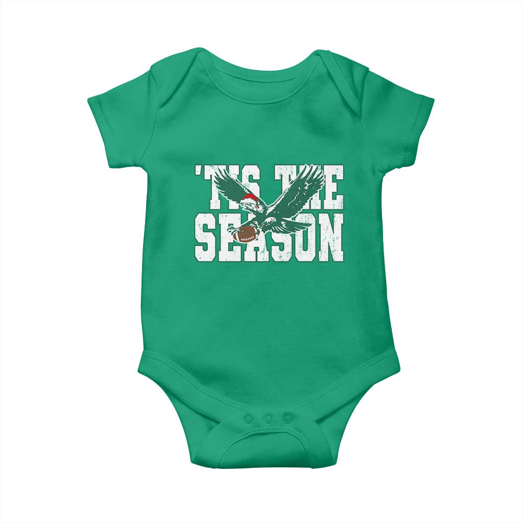 Christmas Football Lover Baby Onesie Green PFE Santa Hat Game Day TS11 Irish Green Print Your Wear