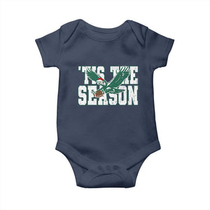 Christmas Football Lover Baby Onesie Green PFE Santa Hat Game Day TS11 Navy Print Your Wear