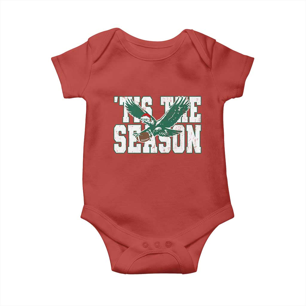 Christmas Football Lover Baby Onesie Green PFE Santa Hat Game Day TS11 Red Print Your Wear