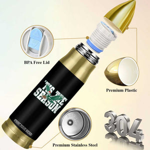 Christmas Football Lover Bullet Tumbler Green PFE Santa Hat Game Day TS11 Print Your Wear