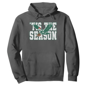 Christmas Football Lover Hoodie Green PFE Santa Hat Game Day TS11 Dark Heather Print Your Wear