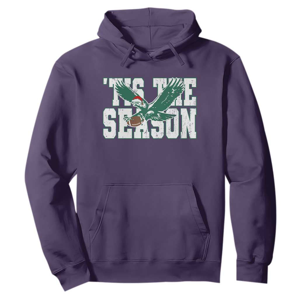Christmas Football Lover Hoodie Green PFE Santa Hat Game Day TS11 Purple Print Your Wear