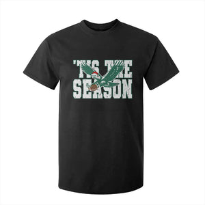 Christmas Football Lover T Shirt For Kid Green PFE Santa Hat Game Day TS11 Black Print Your Wear