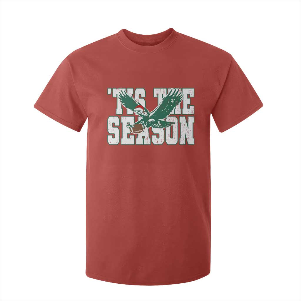 Christmas Football Lover T Shirt For Kid Green PFE Santa Hat Game Day TS11 Red Print Your Wear