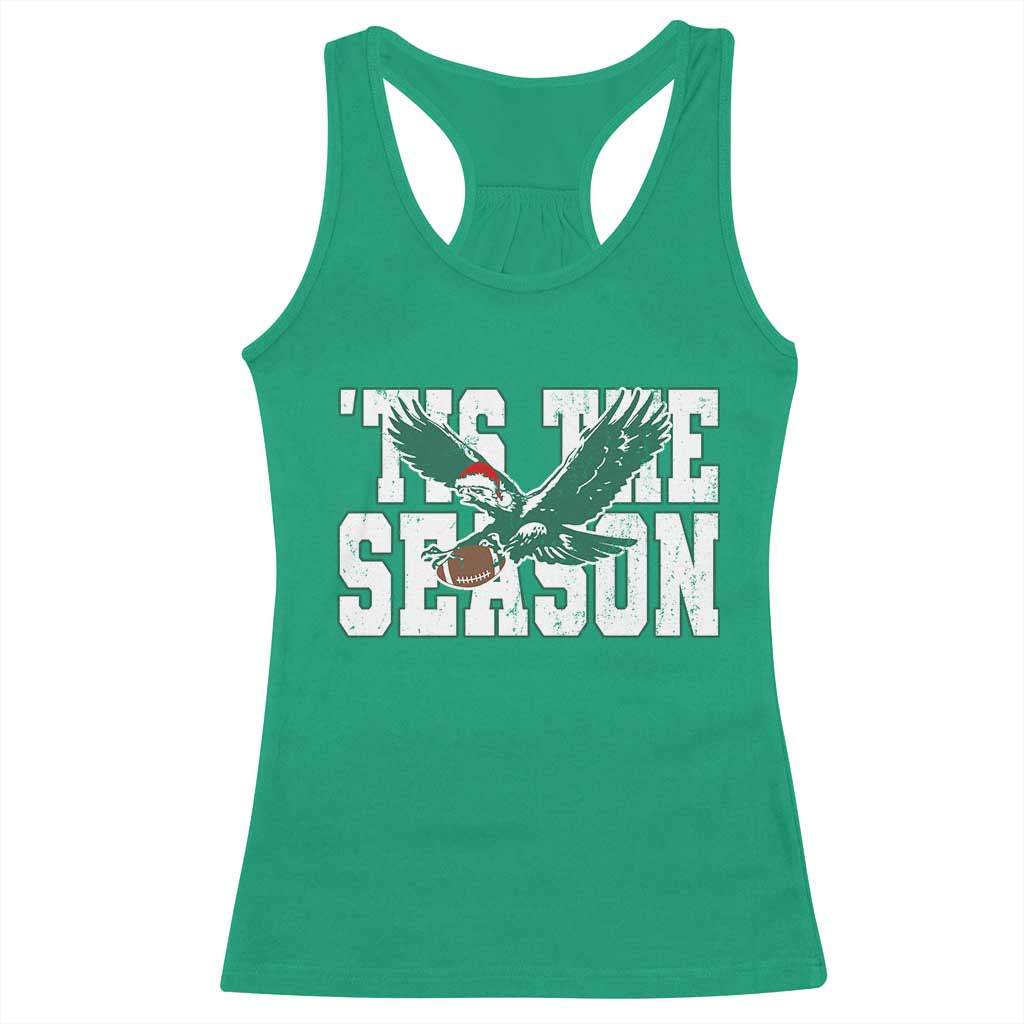 Christmas Football Lover Racerback Tank Top Green PFE Santa Hat Game Day TS11 Irish Green Print Your Wear