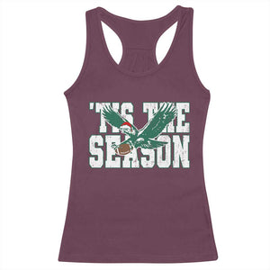 Christmas Football Lover Racerback Tank Top Green PFE Santa Hat Game Day TS11 Maroon Print Your Wear