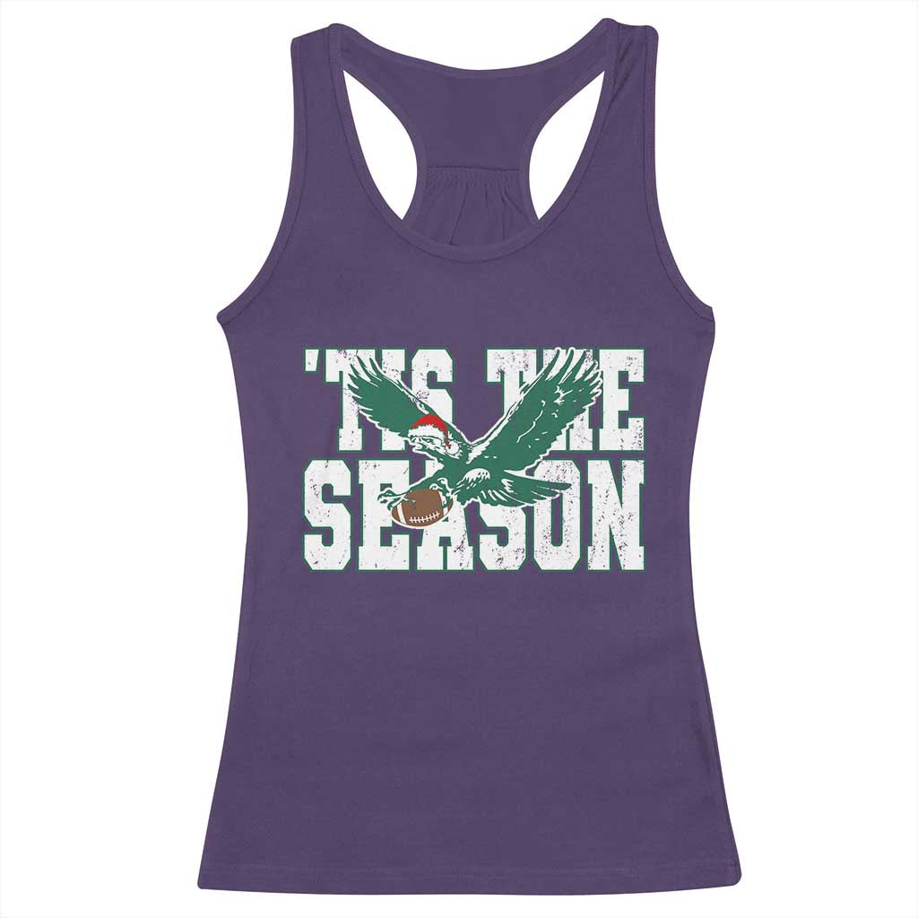 Christmas Football Lover Racerback Tank Top Green PFE Santa Hat Game Day TS11 Purple Print Your Wear